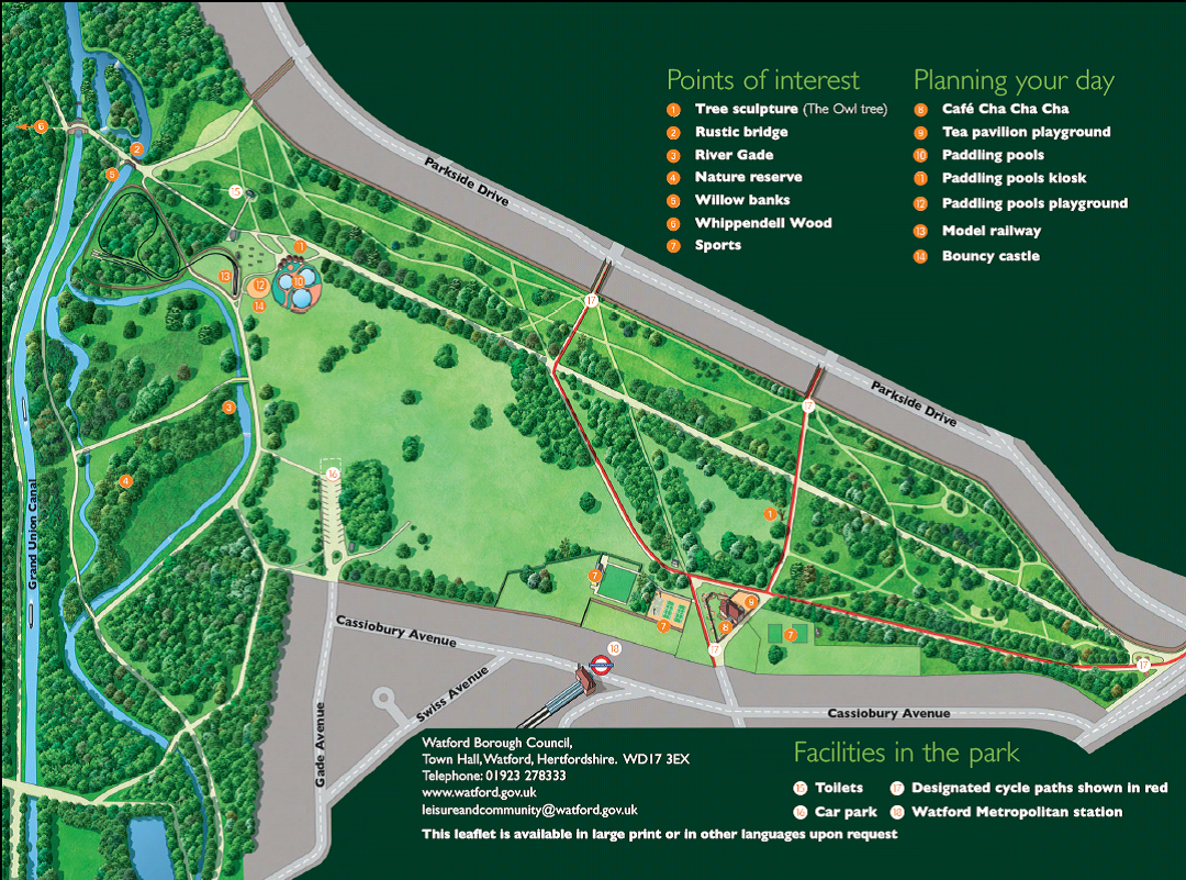 Cassiobury Park Plan 